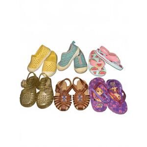 Size 5 Toddler Girl Shoe Sandal Bundle Paw Patrol Native Summer Flip Flop Jelly